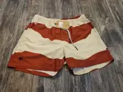 Men's Oas Amber Dune Swim Shorts Drawstring Waist Lined Sz M Zip Pockets
