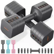 Adjustable Dumbbell Set of 2, Each 2/4/6/8/10 lbs Weight for Women, Quick