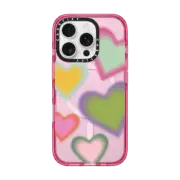 iPhone 16 Pro Impact Case MagSafe Compatible Hearts by Quotes by Christie