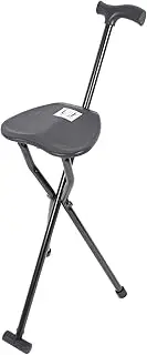 Topyond Portable Tripod Cane Stool Multi Functional,Aluminum Alloy, Anti Slip Folding Walking Cane with Seat,Lightweight for Men & Women,for Travel & Outdoor Use