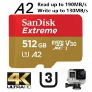 SanDisk Extreme Micro SD 512GB Memory Card Dash Action Cam 190Mb/s SDSQXAV-512G