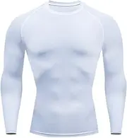 [Generic] Shirt Men Fashion Sleeve Running Sports T Shirt Men Thermal Muscle Athletic Gym Compression Clothes Cotton Athletic Shirts Men