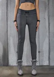 [DARKER WAVS] Snare Washed Black Low Rise Leggings