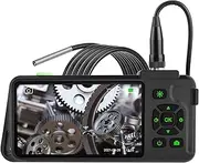 in Rial Endoscope with 4.5-inch IPS Color Display 1080P P s Videos Snake Camera with 6 Lights Borescope IP67 2 Million P els Inspection Camera with TF Card Slot for Maintenance Black Type 3 & 2M