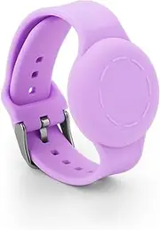 NQEUEPN Kids Wristband for Airtag, Waterproof Silicone Bracelet for kids Adjustable Soft Watch Band for airtag for Toddler Child GPS Tracking Tagging (light purple)