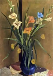 Oil painting Preston-Dickinson-Flowers-in-a-Vase Preston-Dickinson-Flowers-in-a-