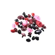 100PCS Handmade Dolls DIY Accessories Bear Nose Plush Toy Accessories (Mixed Color, 15x20mm)