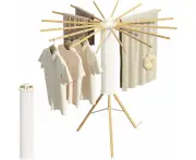 Tripod Clothes Drying Rack, Octopus Drying Rack, Portable and Foldable Space Saving Drying Rack, Wooden, Standing, Collapsible Drying Rack for Camp