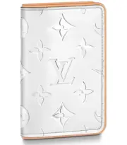 Louis Vuitton Mirror Silver Monogram Logo Virgil Slender Pocket Organizer Wallet