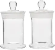 Hohopeti 2pcs High Borosilicate Specimen Bottle Clear Bottle Specimen Vial Sample Storage Container Chemistry Bottle Sample Vial Experiment Supplies Glass