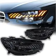 Car Accessories Head Lamp Headlights Upgrade Design LED Headlight DRL Dynamic Singal High Low Beam Compatible With A6 A7 2012-2015