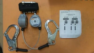Falltech 83909TP5 Leading Edge Self-Retracting Lifeline SRL Twin-Leg Rebar Hooks