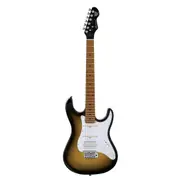 Sceptre Ventana Deluxe HSS Double Cutaway Guitar, 2-Tone Sunburst, Maple Board