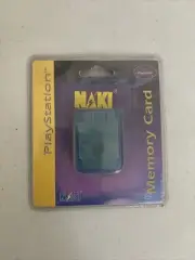 NAKI Memory Card for your PS1 Playstation 1 2 system BRAND NEW SEALED - RARE!