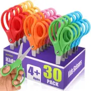 30 Packs 5" Small School Student Blunt Tip Craft Kids Scissors, Stainless Ste...