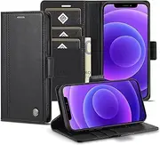 [GoshukunTech] for iPhone 13 Case,for iPhone 13 Wallet Case,Flip Leather Wallet Cover with Card Holder Cash Pocket Magnetic Closure[ Black ]