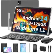Android Tablet with Keyboard, 14 Tablet, 12(4+8) GB+128GB, 1TB Black