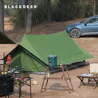 在飛比找momo購物網優惠-【黑鹿 BLACKDEER】巢 棉布雙峰帳篷-橄欖綠