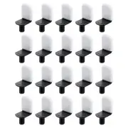 36 Pcs 1/4" L-Shelf Pins Bracket Peg, Metal Shelf Pegs White Cover, Black