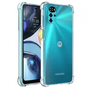 For Motorola Moto G22 Shockproof Tough Air Cushion Gel Clear Transparent Heavy Duty Case Cover