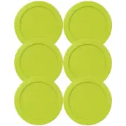 Pyrex 7200-PC Round 2 Cup Plastic Storage Lid Cover Green 6PK for Glass Bowl