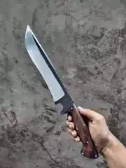 CUSTOM HANDMADE D2 TOOL STEEL CAMPING BOWIE KNIFE SURVIVAL KNIFE WITH SHEATH.