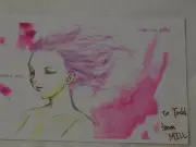 AUTOGRAPHED Japanese Anime comic ANGEL'S WING Mill studio cal POSTCARD