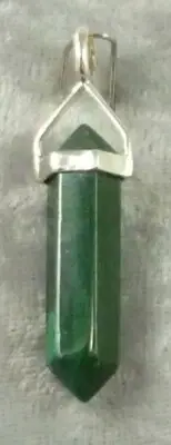 Malachite Double Terminated Sterling Silver Pendant