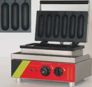 Waffle Machine Maker 6 Pieces Hot Dog Waffle Restaurant Coffee Donut Bar Shop