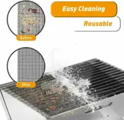 3x BBQ Mesh Grill Mat Cook Barbecue Grilling Sheet Wire Baking Pad Non-Stick New