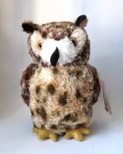 Aurora Mini Flopsie Osmond Great Horned Owl 8" Plush Beanbag 30535