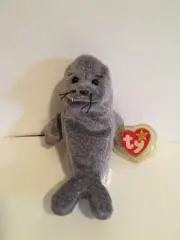 NWT TY BEANIE BABIES BABY SLIPPERY SEAL BEANBAG PLUSH TOY RETIRED DOB: 1/17/1998