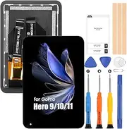 Screen for GoPro Hero 9/10/11 LCD Display - for GoPro Hero 9 LCD Replacement Screen for GoPro Hero 10/11 LCD Touch Screen Digitizer Glass Assembly Kit Repair Parts (Black)