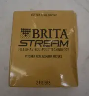 Brita Stream Water Filter Stream Pitcher Replacement BPA Free Pack of 2