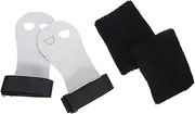 INOOMP 2pairs Gymnastics Grips: Gymnastics Hand Grips Wristbands Set - Palm Protection and Wrist Support Sports Equipment Accessories for Workout Exercise Black