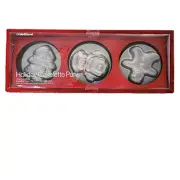 Crate & Barrel Holiday Cakelette Pans Set of 3 Mini Cake Pans Christmas Bakeware