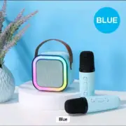 Portable Mini Karaoke Machine Bluetooth Speaker+2 Wireless Microphone