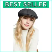 Timeless Grey Newsboy Driver Cap with Front Snap Bill for Modern Elegance
