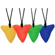 Sensory Chew Necklace for Kids and Adults, 4 Pack Silicone Chewing Pendant Chew