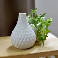 在飛比找momo購物網優惠-【Meric Garden】北歐現代簡約創意陶瓷花瓶(清雅白