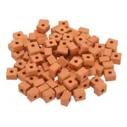 Miniature Bricks Clay Mini Wall Brick for Model Red 100PCS Scale 1/16