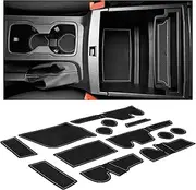 CupHolderHero Fits with Ford Ranger Accessories 2019-2023 Custom Interior Non-Slip Anti Dust Cup Holder Inserts, Center Console Liner Mats, Door Pocket 13pc Set (SuperCrew–5 Passenger) (Gray Trim)