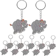 Kisangel 12pcs Elephant Keychain Cute Pendant Keyring for Party Favors Charm Keychains for Car Keys Adorable Elephant Decor for Backpacks and Bags
