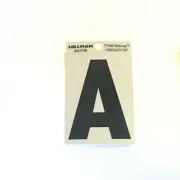 3" REFLECTIVE Various Single Letters Mailbox Signs Mylar, Black on Silver--NEW
