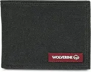 [WOLVERINE] Men's Guardian Cotton Passcase Wallet with RFID Protection, Six Card Slots and Two Slip Pockets, Onyx, One Size, Onyx, One Size