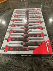 Snap On ppcsgl714r 14 pc soft grip long punch and chisel set red sealed