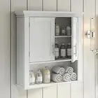 Bathroom Wall Mount Storage Medicine Cabinet Two-Door Cupboard Laundry Room
