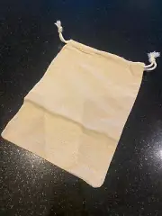 Calico drawstring bag 15x20cm 49 pieces