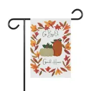 Go Big Or Gourd Home Fall Pumpkin Garden & House Flag/Banner