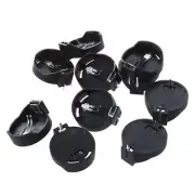 10pcs Black Round Button Battery Holder Case for CR2032 2016 2025 F9W5W5